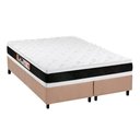 Ver imagem 1 de Cama Box Queen: Colchão Espuma D45 Castor Black e White Air Double Face + Base Clean(158x198)