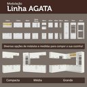 Ver mais imagens de Balcão de Cozinha 80 cm 2 Gavetas Branco Tampo Rustic Agata Madesa