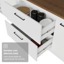 Ver imagem 6 de Balcão de Cozinha 80 cm 2 Gavetas Branco Tampo Rustic Agata Madesa