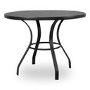 Ver imagem 2 de Mesa Dubai em Aluminio Ripado Preto Redonda 1 Metro