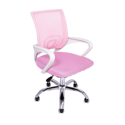 Kit 6 Cadeiras de Escritório Begonia Mesh Ergonômico Rosa - 6