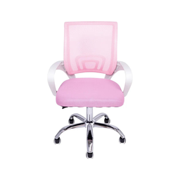 Kit 6 Cadeiras de Escritório Begonia Mesh Ergonômico Rosa - 5