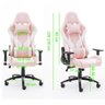 Cadeira Gamer Rosa e Branco Clanm Cl-cm081 - 2
