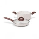 Ver imagem 2 de Jogo de Panelas 7 Peças Ceramic Life Vanilla - Brinox Vanilla