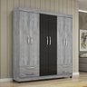 Guarda-Roupa Casal 6 Portas 4 Gavetas 5648 Móveis Leão - 1