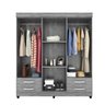 Guarda-Roupa Casal 6 Portas 4 Gavetas 5648 Móveis Leão - 2