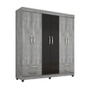 Ver imagem 3 de Guarda-Roupa Casal 6 Portas 4 Gavetas 5648 Móveis Leão