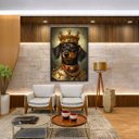Ver imagem 4 de Quadro Canvas Dachshund The King 40x30cm Mold Preta