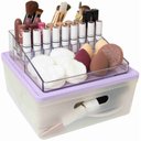 Ver imagem 1 de Kit Porta Maquiagem + Caixa Organizadora Soul - Lilás