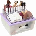 Ver imagem 1 de Kit Porta Maquiagem + Caixa Organizadora Soul - Lilás