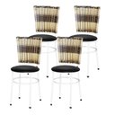 Ver imagem 1 de 4 Cadeiras para Mesa Branca Hawai Cappuccino Premium Cor:preto
