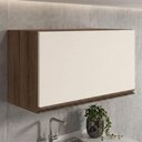Ver imagem 2 de Armario Aereo Basculante MDF 80 cm Kali 166801 Carvalho Toq Off White Nicioli