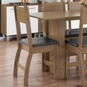 Ver imagem 2 de Kit de 4 Cadeiras Milano com Tecido em Material Sintetico Amendoa/preto