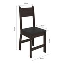 Ver mais imagens de Kit de 4 Cadeiras Milano com Tecido em Material Sintetico Amendoa/preto
