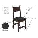 Ver imagem 7 de Kit de 4 Cadeiras Milano com Tecido em Material Sintetico Amendoa/preto