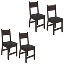 Ver imagem 5 de Kit de 4 Cadeiras Milano com Tecido em Material Sintetico Amendoa/preto