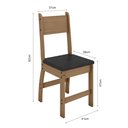 Ver imagem 4 de Kit de 4 Cadeiras Milano com Tecido em Material Sintetico Amendoa/preto