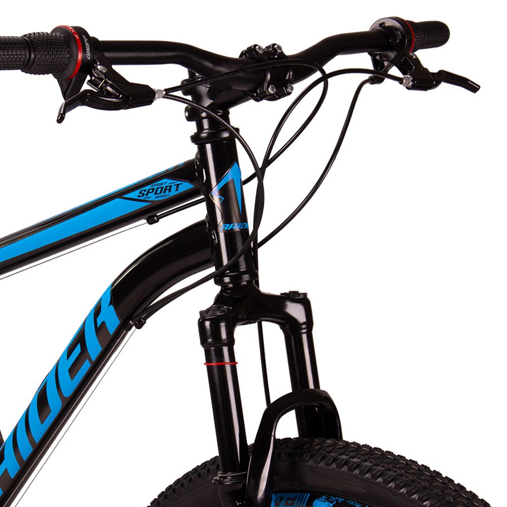 Bicicleta Sport Aro 29 Quadro 17 Aço 21v com Suspensão Freio Disco Mecânico Preto Azul - Raider - 8