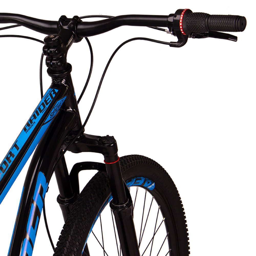 Bicicleta Sport Aro 29 Quadro 17 Aço 21v com Suspensão Freio Disco Mecânico Preto Azul - Raider - 7