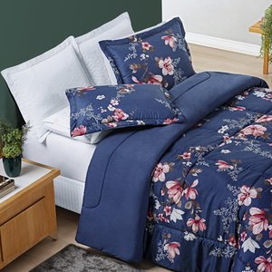 Cobredrom Grosso King Size 200 Fios Nyla Dupla Face Estampado Super Fofinho:AZUL