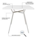 Ver imagem 6 de Mesa para Sala de Jantar Quadrada 90cm Barcelona Branco