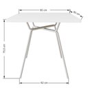 Ver imagem 2 de Mesa para Sala de Jantar Quadrada 90cm Barcelona Branco