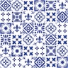 Papel de Parede Azulejo desenho de azulejos geométricos, azulejos portugueses ou espanhóis azulejos - 1