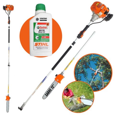 Cortador de Galhos Vp3300l Vulcan C/ Extensor Ideal para Podas em Altura + Óleo Stihl