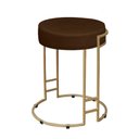 Ver imagem 1 de Puff Decorativo Sarah Sala e Recepção Metal Dourado Veludo