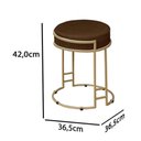 Ver imagem 2 de Puff Decorativo Sarah Sala e Recepção Metal Dourado Veludo