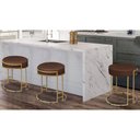 Ver imagem 3 de Puff Decorativo Sarah Sala e Recepção Metal Dourado Veludo