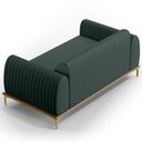 Ver imagem 6 de Sofá 3 Lugares para Sala de Estar Molino 180 Cm D02 Pés D'ouro Linho Verde Musgo C-117 - Lyam