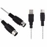 Cabo Conversor Midi Usb 2.0 Suporte Adaptador - 1