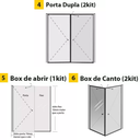 Ver imagem 3 de Kit Box Certo Branco - 2,20 de Altura - Original Ideia Glass