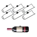 Ver imagem 1 de Kit 6 Adega Parede Garrafa Vinho Aço Preto Estilo Industrial