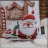 Almofada Cheia Natalina Casa de Doces do Papai Noel 43cmx43cm - 3