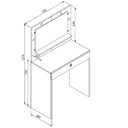 Ver imagem 4 de Penteadeira Camarim 1 Gaveta Com Colmeia Star A05 Branco - Mpozenato