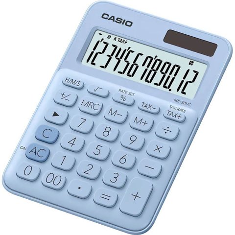 Calculadora Compacta Casio Ms-20uc-lb - Azul Claro