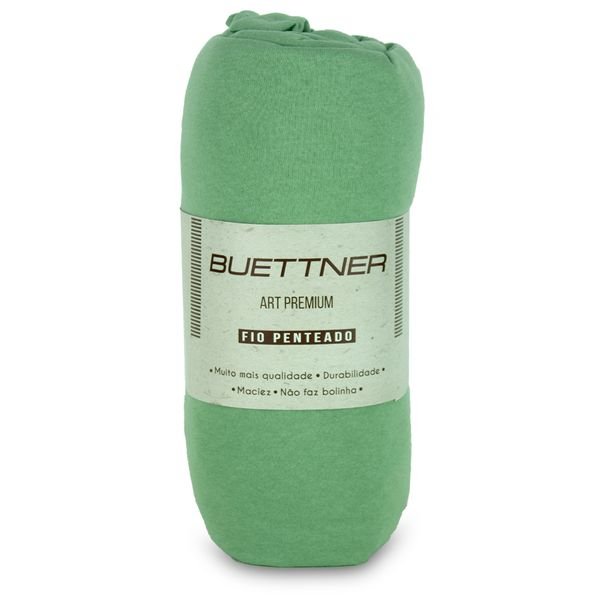 Lençol Avulso Queen Buettner com Elástico Malha 200 Art Premium - Verde claro - 2