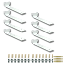 Ver imagem 5 de Oito Suportes 20cm Aço Carbono Design Invisível Mão Francesa para Prateleira de Parede Branco