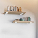 Ver imagem 1 de Oito Suportes 20cm Aço Carbono Design Invisível Mão Francesa para Prateleira de Parede Branco
