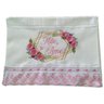 Toalha Bordada de Mão Lavabo com Flores em Relevo Mãe Te Amo. Cor: Branco. Marca: Dohler Artesanalle - 1