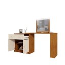 Ver imagem 1 de Penteadeira Camarim em L Aura Canela Off White Mobler
