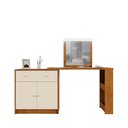 Ver imagem 3 de Penteadeira Camarim em L Aura Canela Off White Mobler