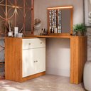 Ver imagem 2 de Penteadeira Camarim em L Aura Canela Off White Mobler