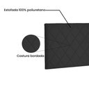 Ver imagem 2 de Cabeceira Painel Solteiro 0,90m Esmeralda Suede Preto
