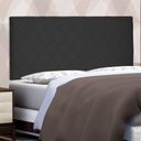 Ver imagem 4 de Cabeceira Painel Solteiro 0,90m Esmeralda Suede Preto