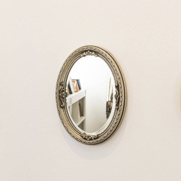 Espelho Oval Ornamental Classic 37x25cm Santa Luzia - 1