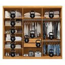 Ver imagem 3 de Guarda Roupa Roupeiro Venice 6 Portas 2 Gavetas 3 Prateleiras Cinamon Touch Off White Demóbile