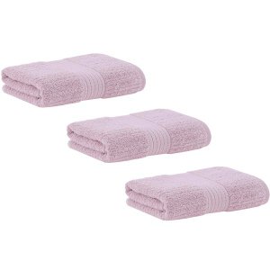 Kit 3 Toalhas de Rosto Fio Penteado Canelado Buddemeyer ROSA 3223